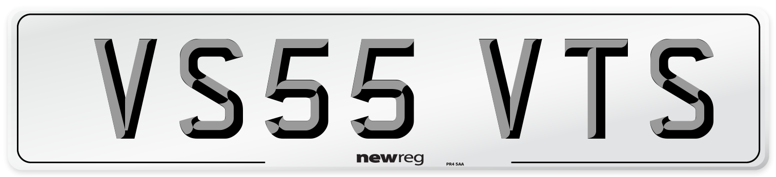 VS55 VTS Number Plate from New Reg